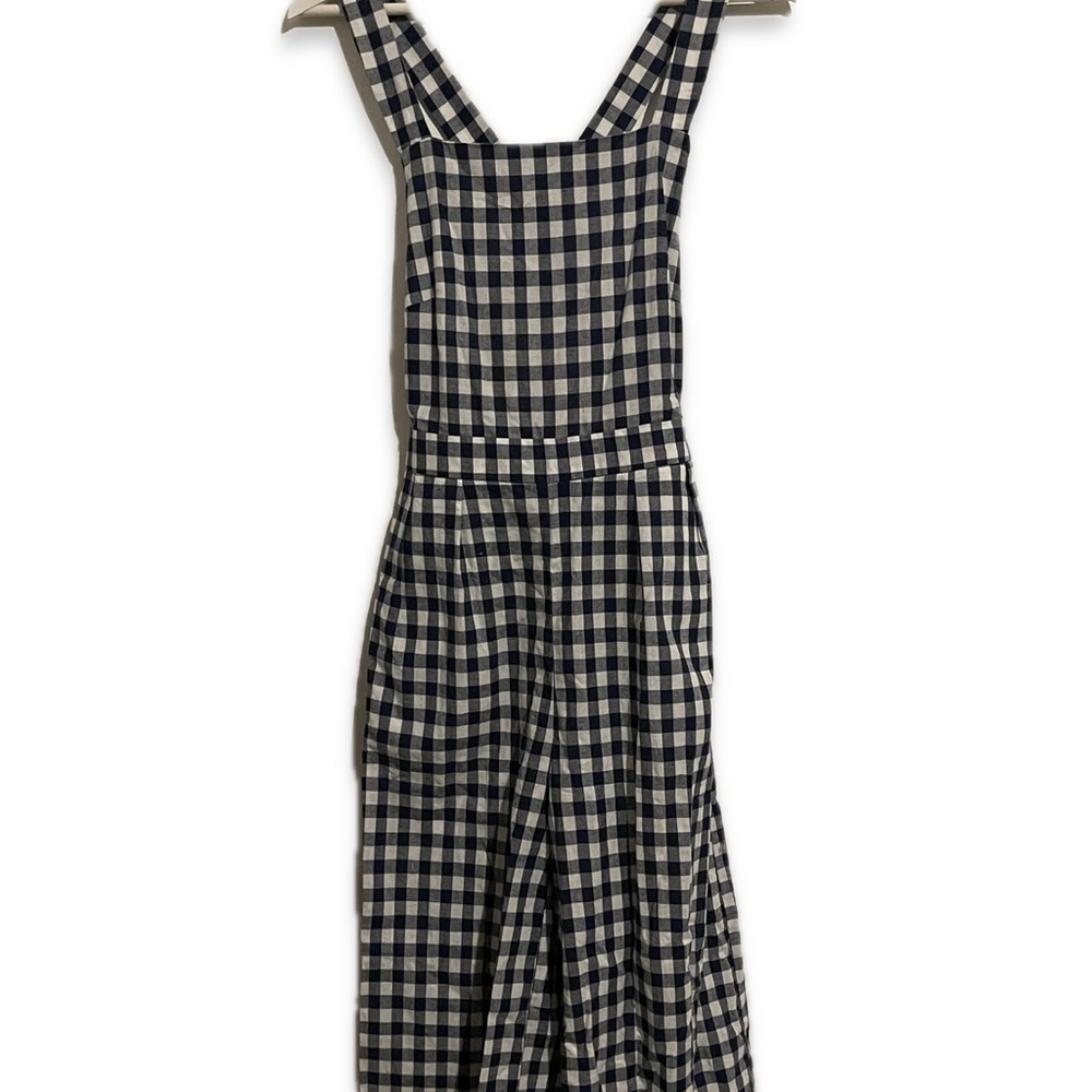 Gingham Blue Apron One Piece Size M